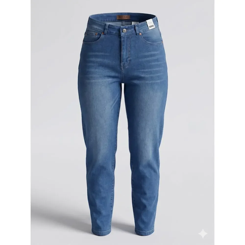 NWT Judy Blue Womens M Minimalist Staple Y2K High Waist Slim Stretch Blue Jeans